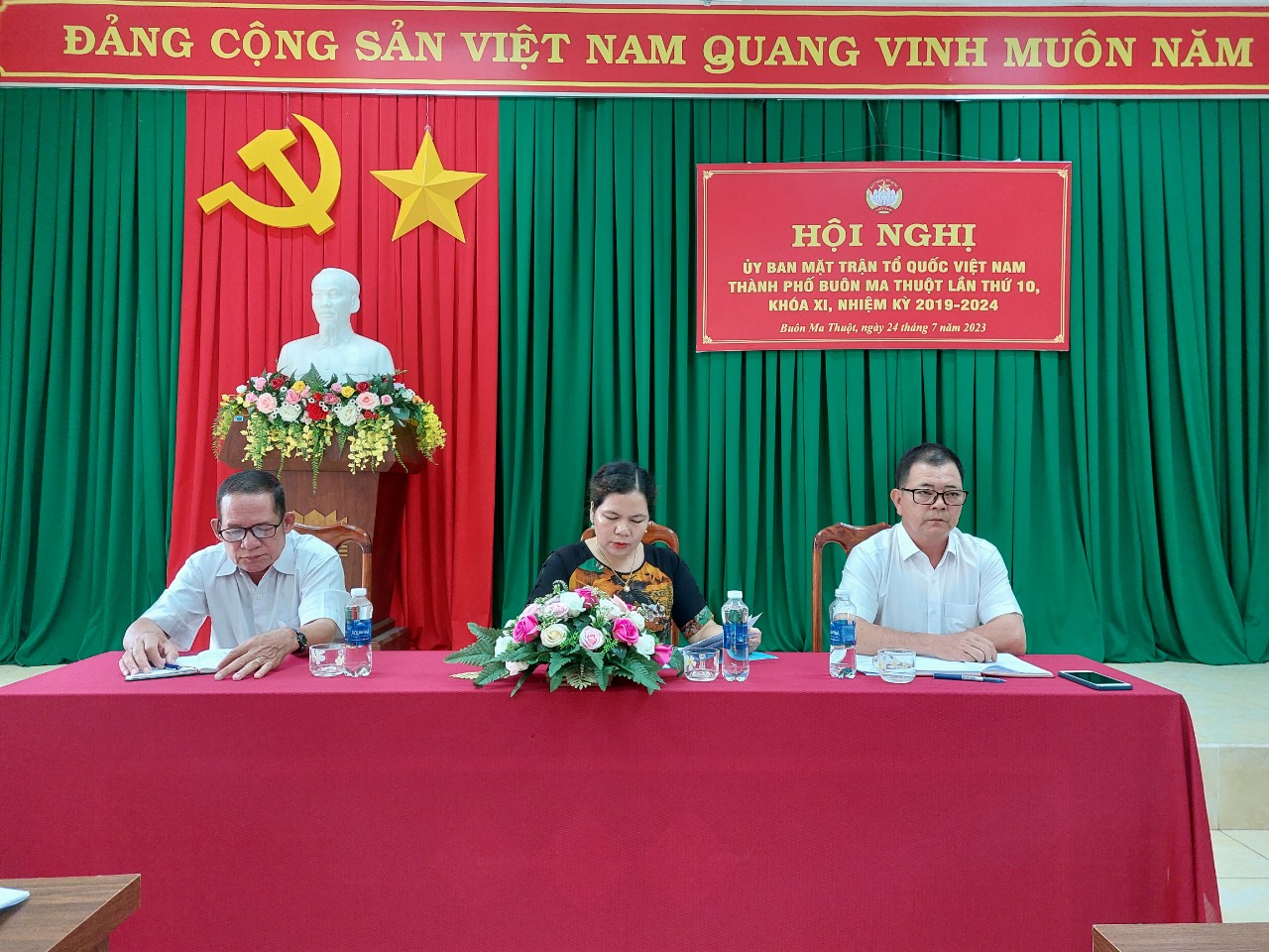 Hội nghị lần thứ 10, UBMTTQ VN Thành phố Buôn Ma Thuột: Sơ kết công tác Mặt trận 6 tháng đầu năm 2023 và chương trình phối hợp thống nhất hành động 6 tháng cuối năm 2023.